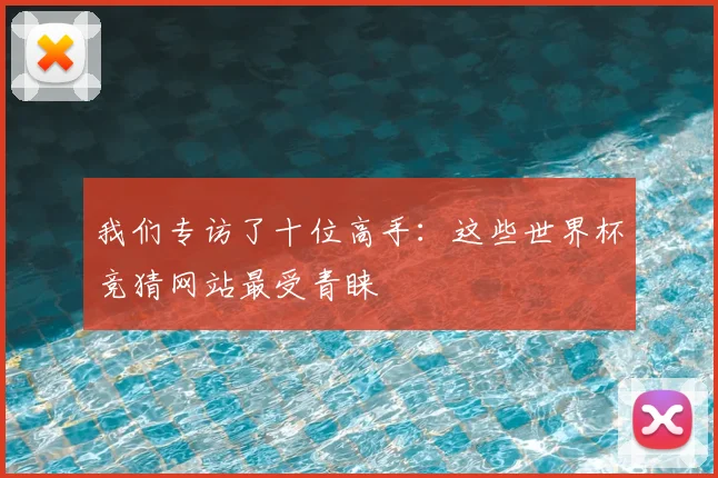 我们专访了十位高手:这些世界杯竞猜网站最受青睐