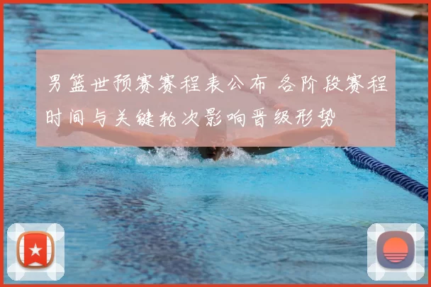 男篮世预赛赛程表公布 各阶段赛程时间与关键轮次影响晋级形势